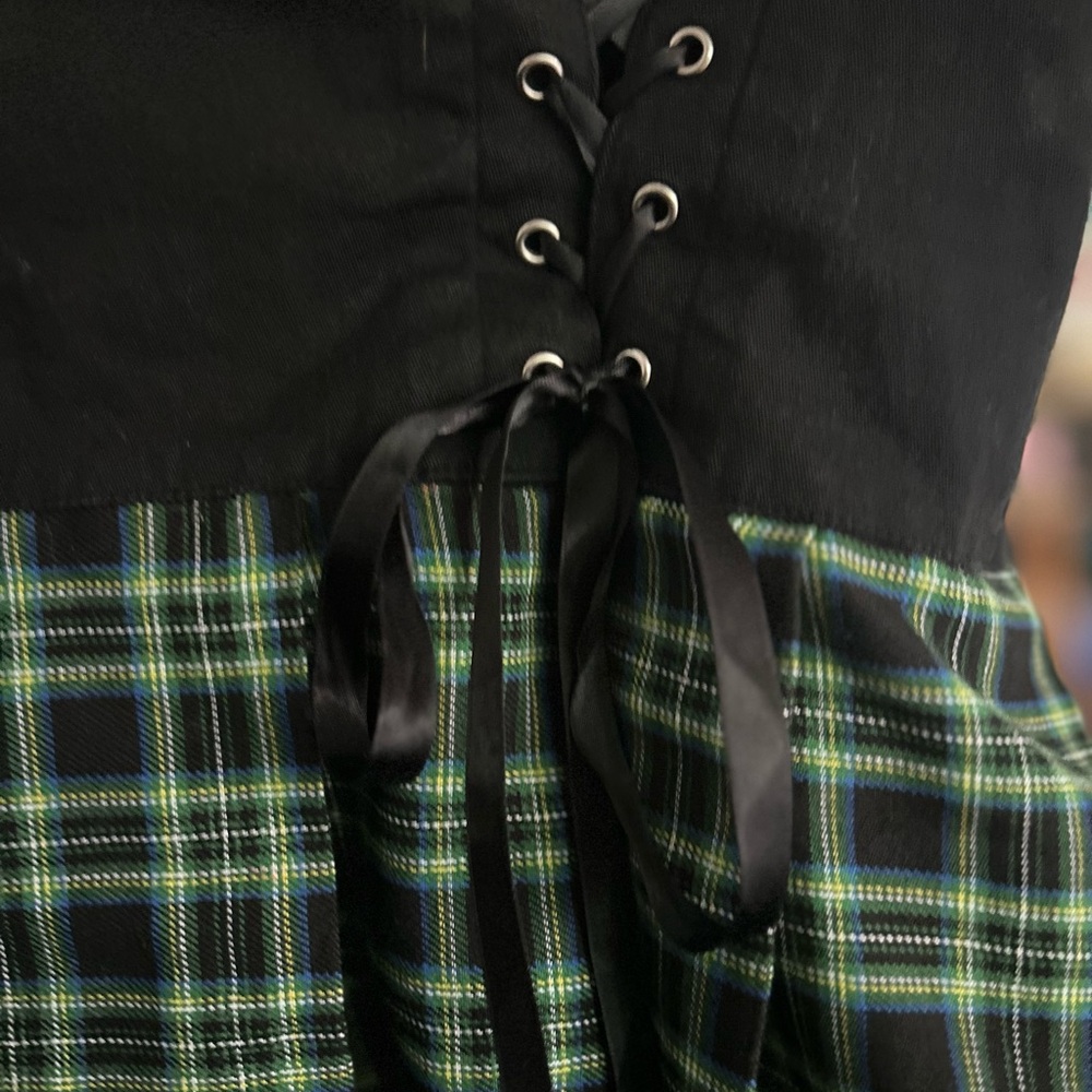 Tripp Plaid Green and Black Mini Skirt - Picture 4 of 6